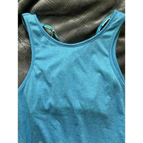 Layer 8 Womens New Blue Scoop Neck Athletic Tank Top Medium - Picture 2 of 4